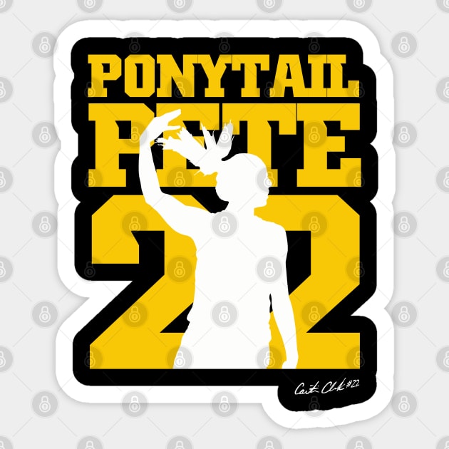 Caitlin Clark Ponytail Pete Sticker by Juantamad